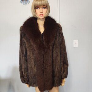 #408 Mink, fox fur coat